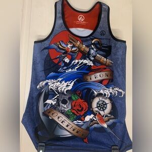 Ink n Burn Singlet Anchor Tank Top